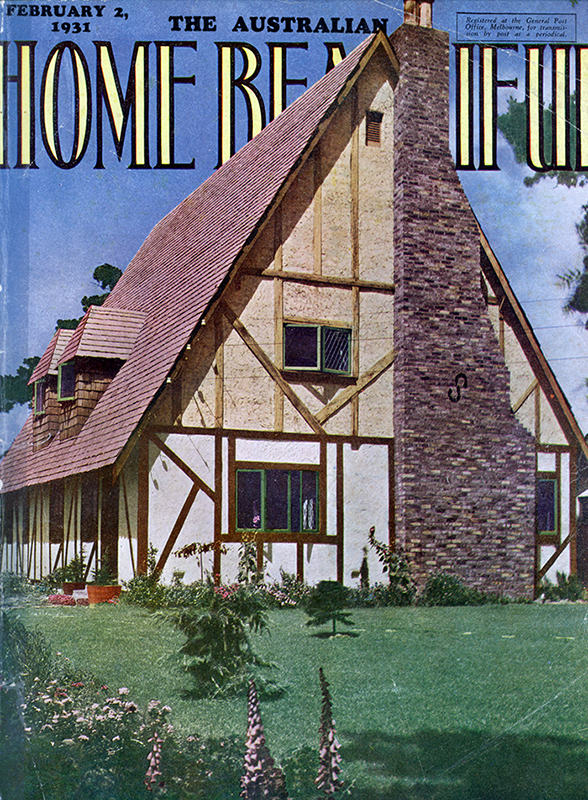 Cover of Home Beautiful, 2 February 1931, featuring Esmé's house